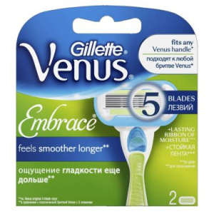 GILLETTE кассеты сменные д/бритья venus embrace жен. 2шт