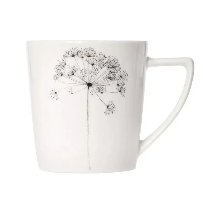 HOME QUEEN Фенхель цв.белый кружка 300мл 77420