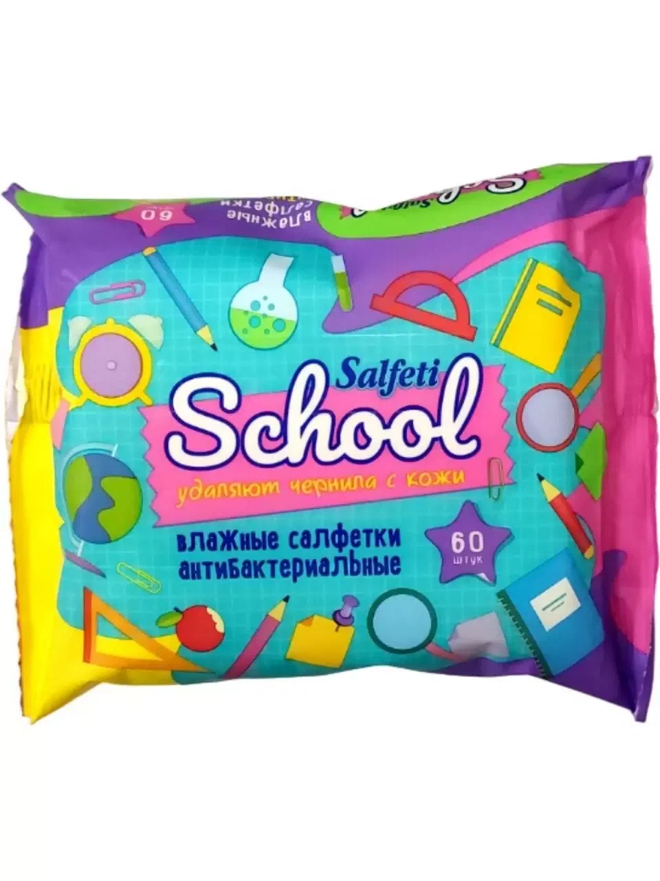 SALFETI салфетки влажные д/школьников chool 60шт