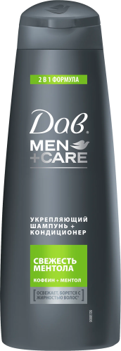 ДАВ MEN шампунь-кондиционер 2в1 свежесть ментола 380мл