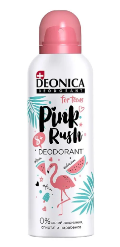 DEONICA FOR TEENS антиперспирант pink rush 125мл спрей