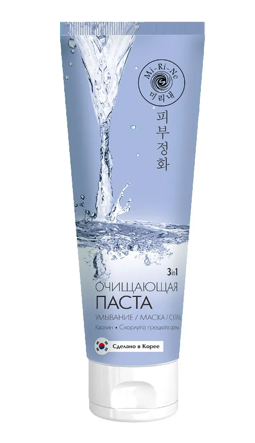 MI-RI-NE паста д/лица очищающая с каолином против несовершенств кожи 100мл