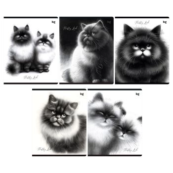 Тетрадь 48л А5 клетка пушистые коты