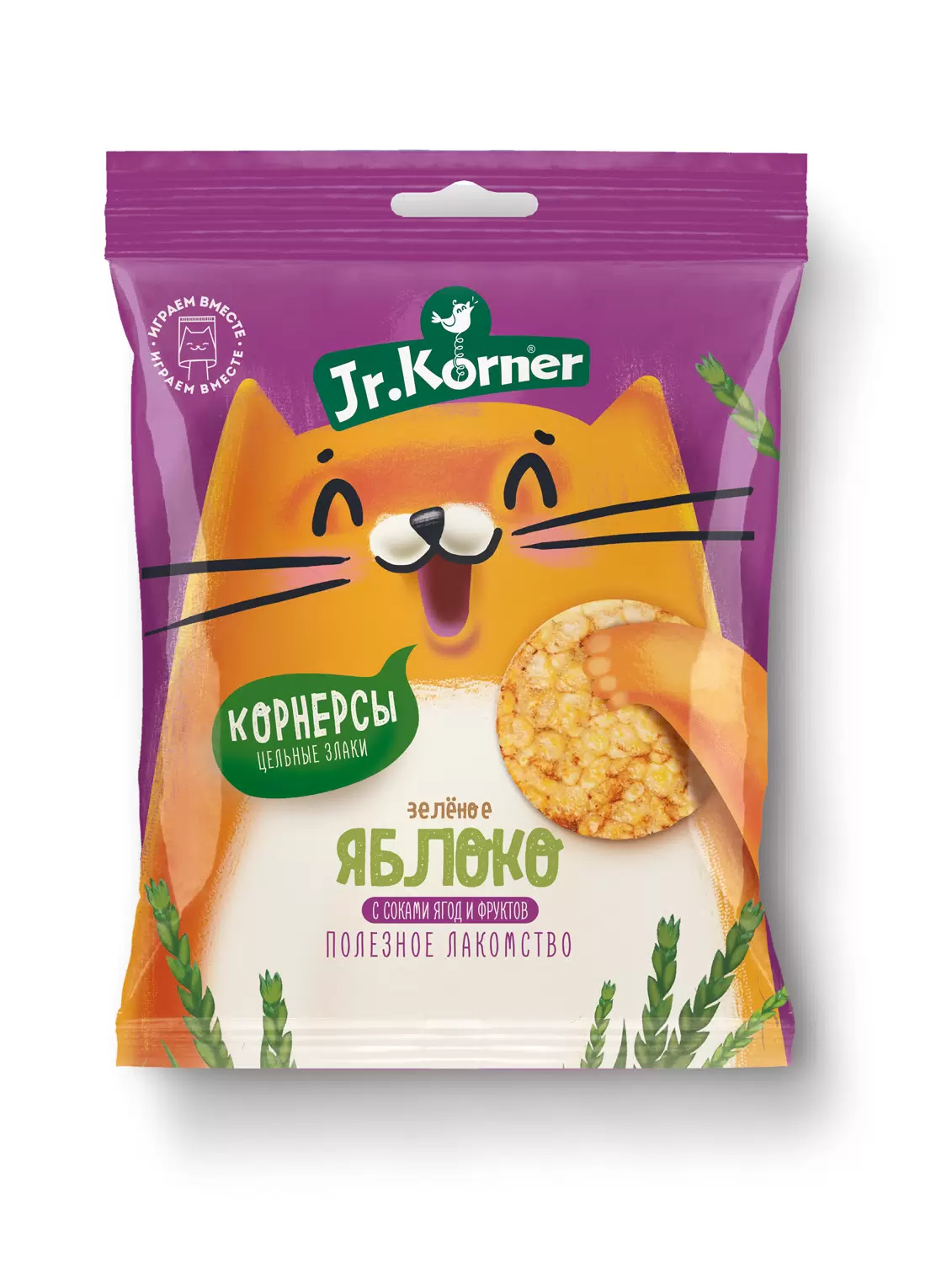 Хлебцы Джуниор Кернер мини рисовые с яблочным соком 30гр; 36