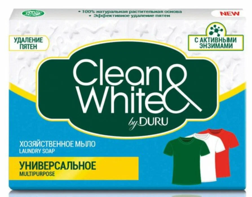 DURU мыло хозяйственное clean&white универсальное 120г