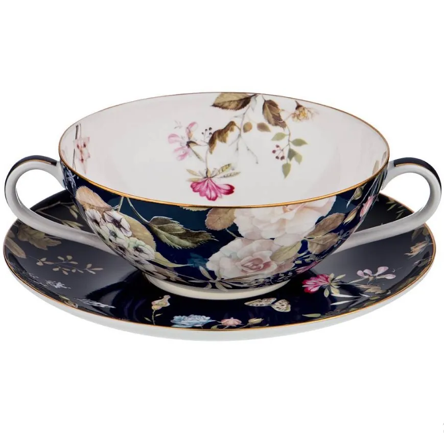 LEFARD Кобалт бульонница с блюдцем 450мл 86-2360