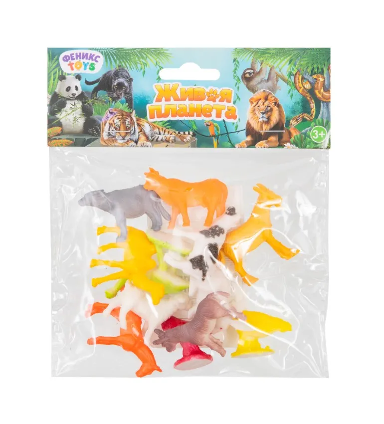 Набор игровой фигурки животных 12шт д/детей старше 3 лет 1002716
