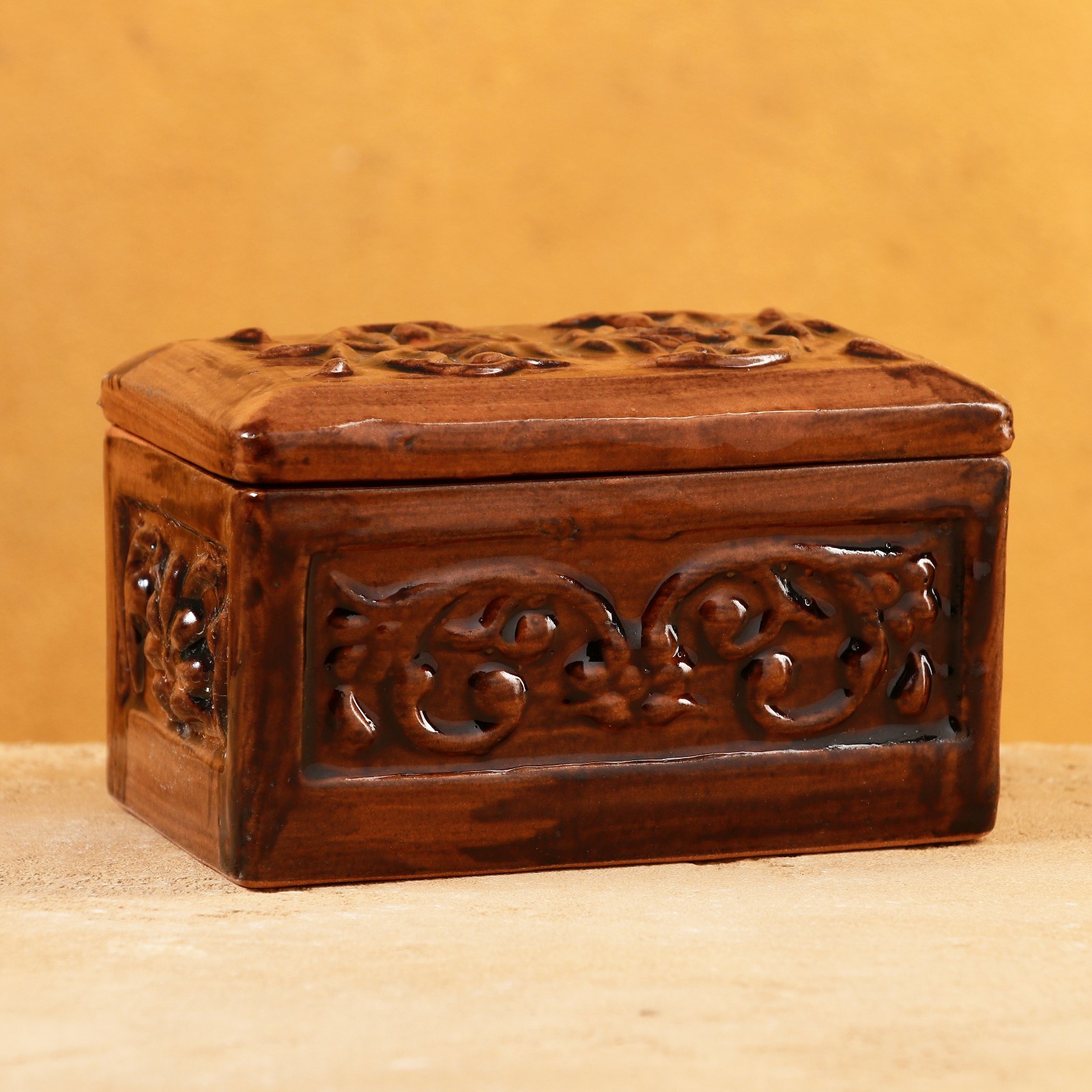 Шкатулка акташ риштанская керамика 12*7см 9925421