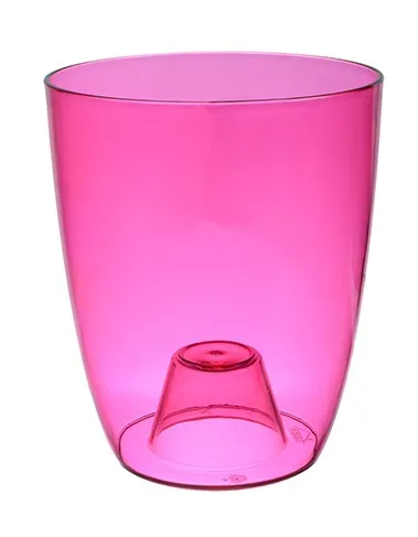 Кашпо орхидея цв.розовый прозрачный 12,5см М3147/24