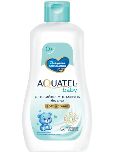AQUATEL Aquatel Baby крем-шампунь хлопковое молочко 280г