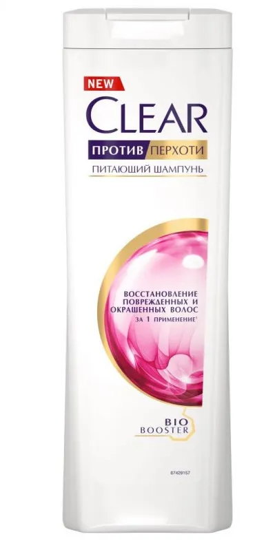 CLEAR NUTRIUM шампунь д/поврежденных и окрашенных волос против перхоти 400мл