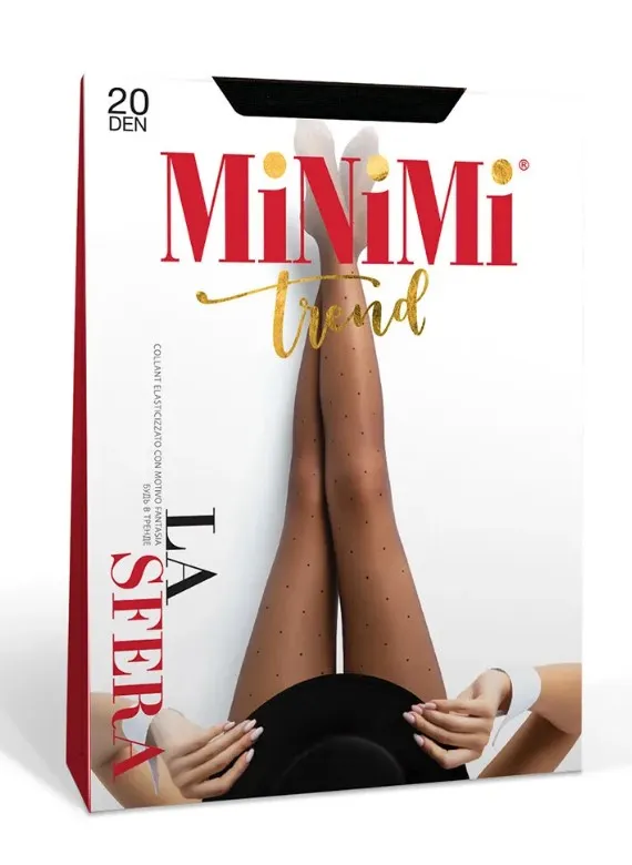 MINIMI колготки женские la sfera мелкий горох 20 nero р.5