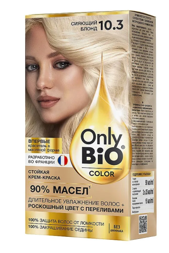 ONLY BIO COLOR крем-краска д/волос стойкая т.10.3 сияющий блонд