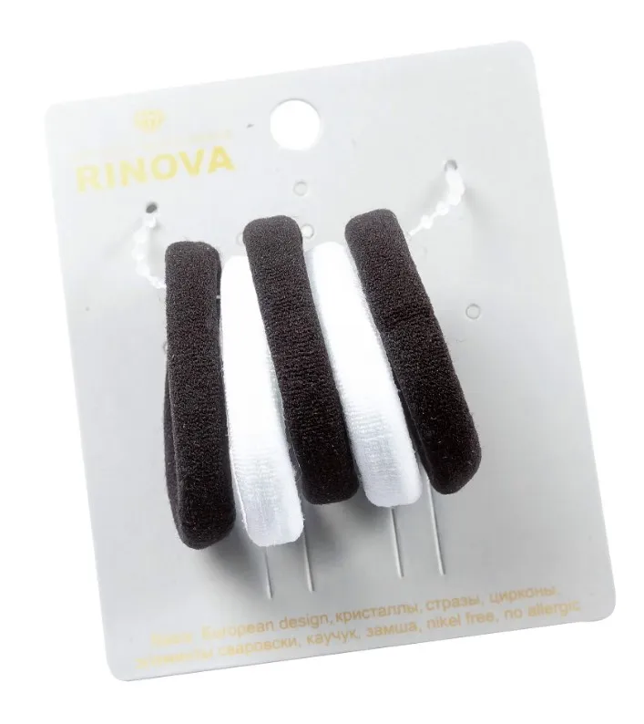 RINOVA  Резинка д/волос CLASSIC, черно-белая большая, 5 шт 500527                                  