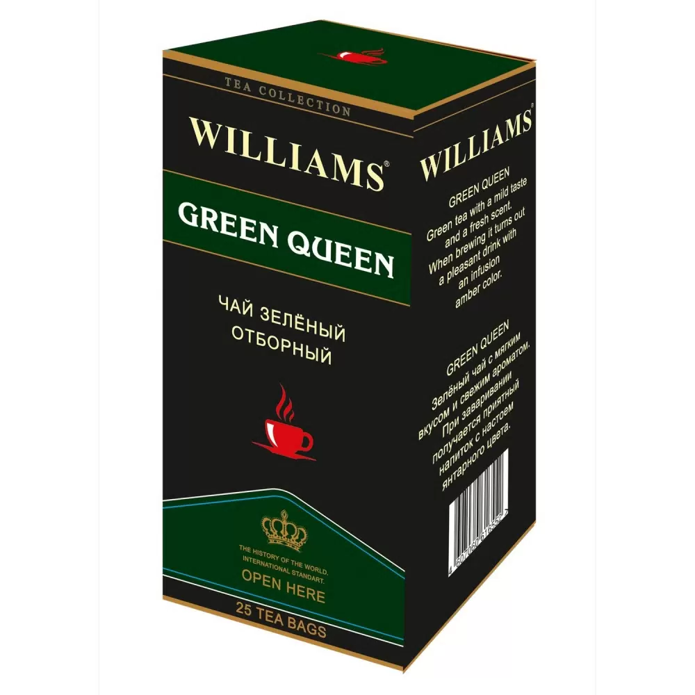 WILLIAMS чай зеленый green queen 2г*25пак