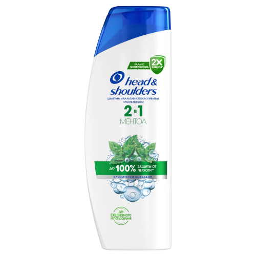 HEAD&SHOULDERS шампунь д/волос 2в1 ментол 360мл