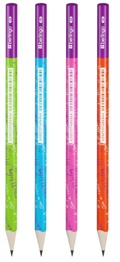 BERLINGO карандаш ч/г double color hb трехгранный