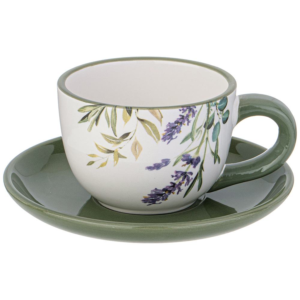 AGNESS Лаванда чайная пара фарфор 220мл 358-2153