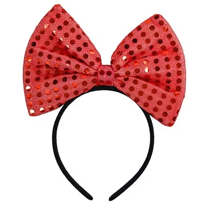 ВЕСЕЛАЯ ЗАТЕЯ ободок светящийся бант с пайетками 1501-4243