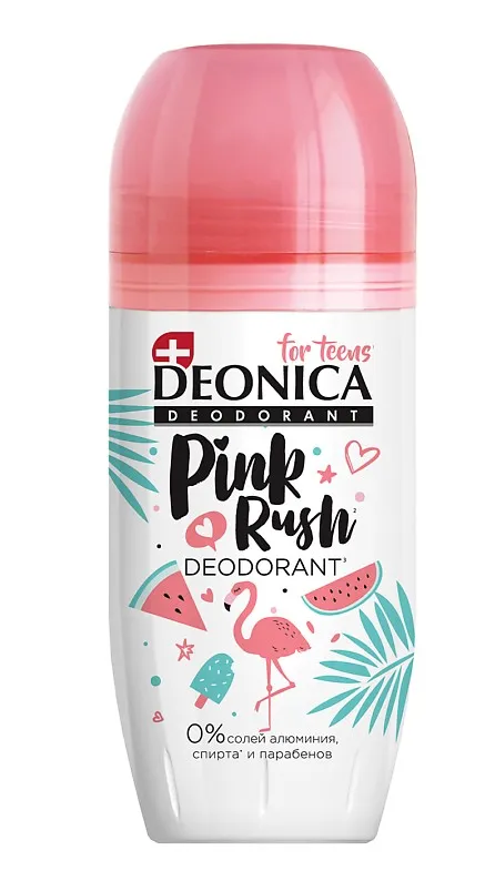 DEONICA FOR TEENS антиперспирант pink rush 50мл ролл