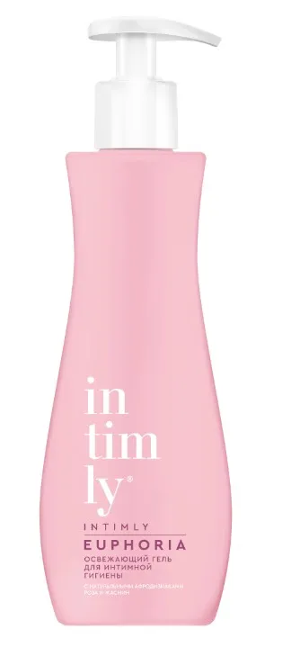 INTIMLY гель д/интимной гигиены euphoria освежающий с натуральными афродизиаками роза и жасмин 220м