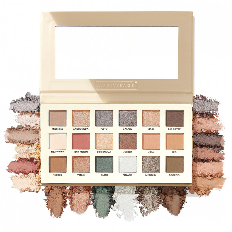 ART-VISAGE палетка теней 18 тонов nude universe