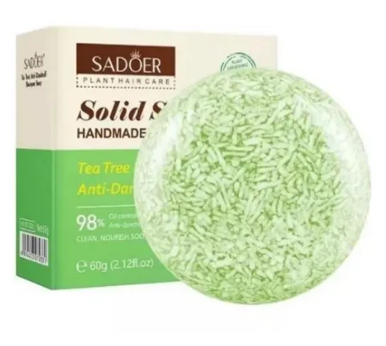 SADOER шампунь твердый д/всех типов волос кератин аргановое масло зеленый чай 60гр                 