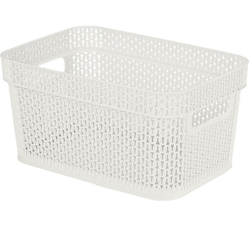 AJUR корзина д/хранения с ручками цв.белое облако 5л KL411210048