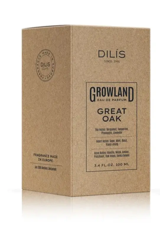 DILIS парфюмерная вода д/мужчин growland great oak 100мл