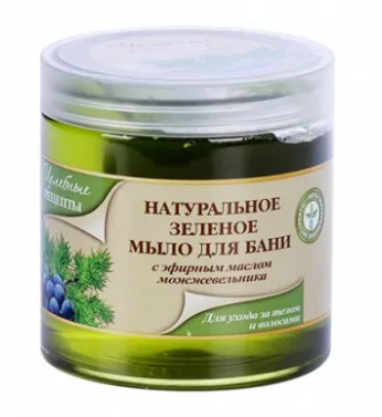 ЦЕЛЕБНЫЕ РЕЦЕПТЫ мыло д/бани густое зеленое 500мл