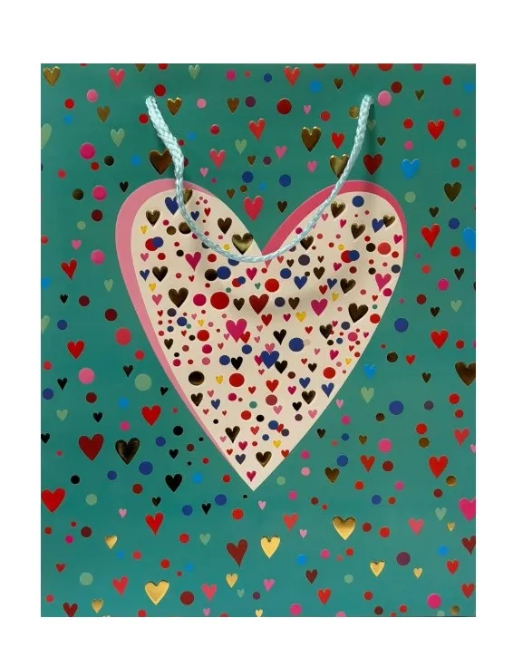 Пакет подарочный 26*32*10 Сердце EJ25332