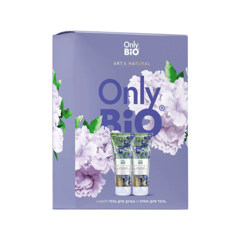 ONLY BIO ART&NATURAL набор подарочный: крем д/тела увлажняющий 200мл+гель д/душа увлажняющий 200мл
