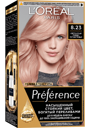 LOREAL PREFERENCE краска д/волос т.8.23 розовое золото