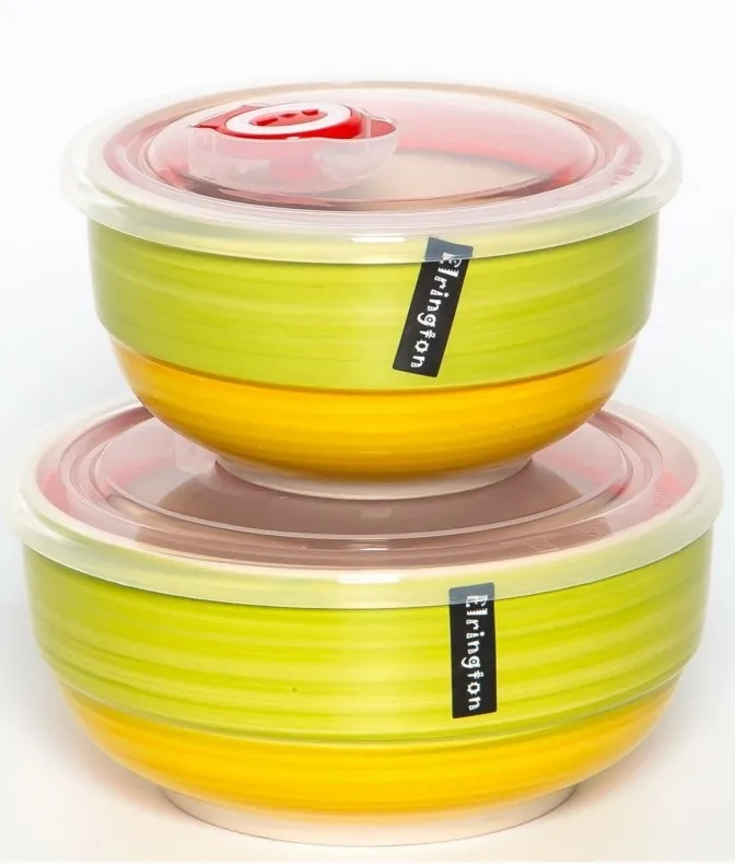 ELRINGTON ЗЕЛЕНЫЙ ЛУГнабор салатников с крышками 800мл 139-23113