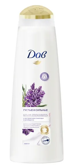 DOVE бальзам д/волос густые и сильные лаванда&розмарин 350мл                                       