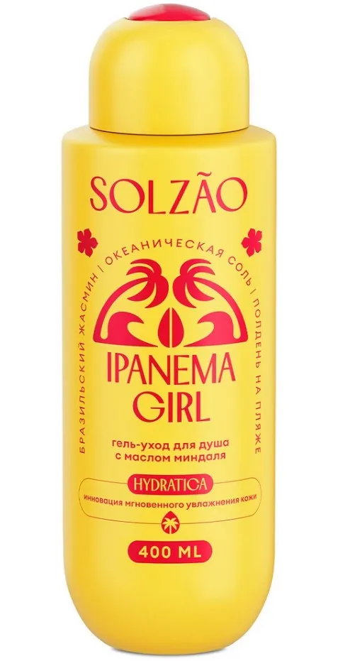 SOLZAO гель-уход д/душа с маслом миндаля 400мл