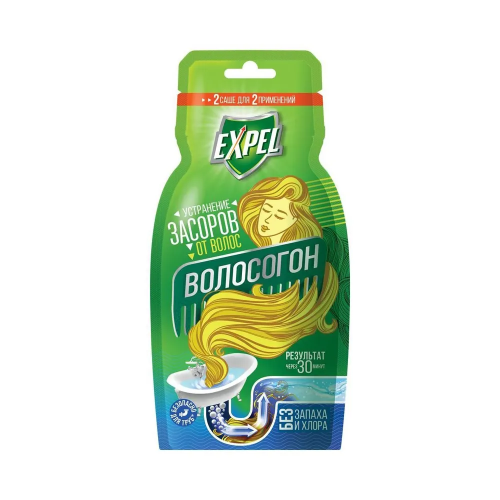 EXPEL средство д/ устранения засоров от волос 2*50г