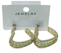 Серьги полусердце цв.золото L 230718