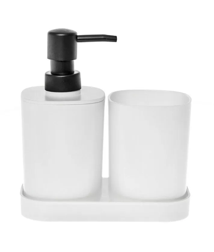 HOMEQUEEN набор пластиковых аксессуаров д/ванной basic 77014