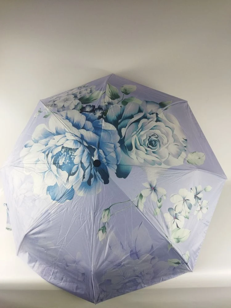 Зонт автомат Цветы Д:55см ED25451