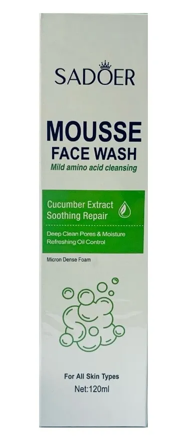 SADOER пенка д/умывания с щеткой экстракт огурца 120мл