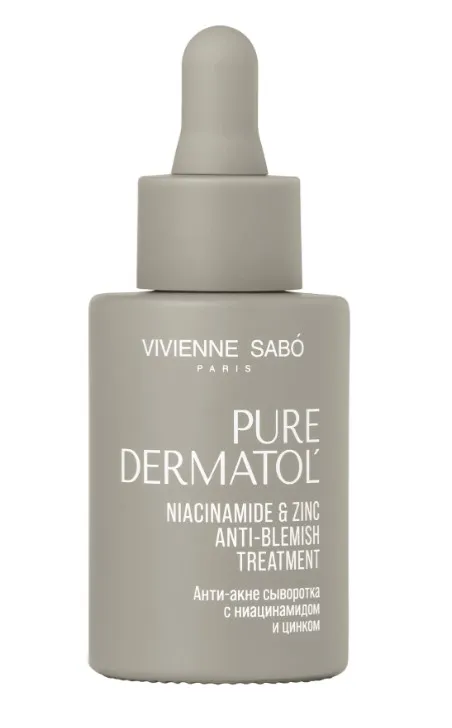 VIVIENNE SABO сыворотка анти-акне с ниацинамидом и цинком pure dermatol 50мл
