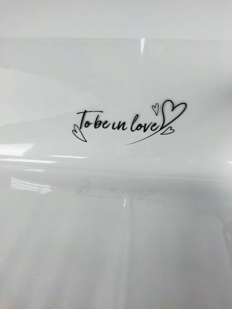 Пленка прозрачная черная надпись 58*58см 5416437/20