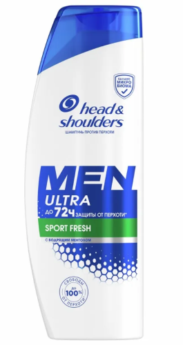 HEAD&SHOULDERS шампунь д/волос против перхоти sport fresh 360мл