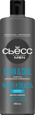 СЬЁСС MEN шампунь д/волос clean&cool 450мл