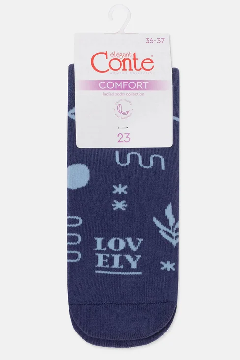 CONTE носки женские comfort махровые 7С-47СП т.синий р.23-25