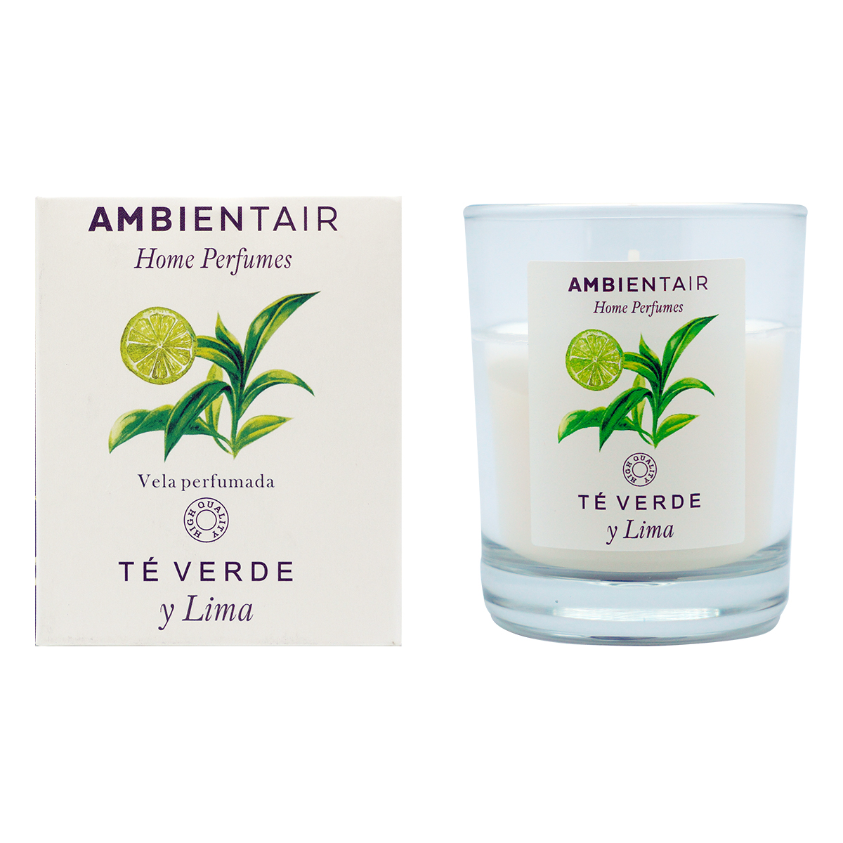 AMBIENTAIR свеча аромат. в стакане зеленый чай и лайм te verde VV001TVAP