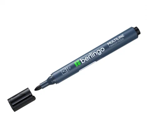 BERLINGO маркер перманентный multiline PE300 черный пулевидный 3мм/12