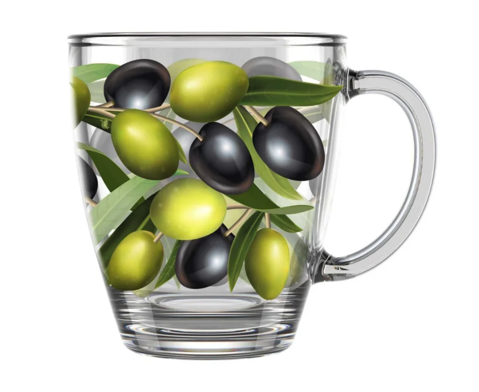 ДЕКОСТЕК Оливки кружка д/чая 350мл 2025-Д