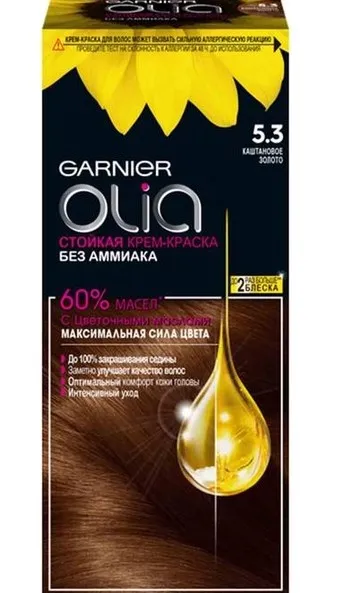 GARNIER OLIA краска д/волос т.5.3 каштановое золото миникит